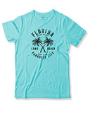Adro Florida Paradise Life Mens Printed T-Shirt (M, Mint)