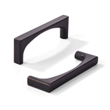 khtumeware 2 Pack Solid Handles 3-Inch(76mm) Oil Rubbed Bronze Cabinet Pulls,Heavy Duty Venetian Bronze Handles Cupboards, Drawe