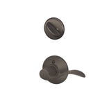 Schlage F59 ACC 613 LH Accent Interior Left-Handed Lever with Deadbolt, Oil Rubbed Bronze (Interior Half Only)