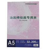 ARTRACK A5 Sketch Pad for Oil Pastel 64 Pages/32 Sheets Acid Free 200gsm Paper with Light Texture to Provide Rich Pastel C