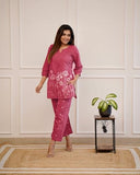 Anni Designer Women'S Cotton Blend Straight Embroidered Kurta With Pant Set (Sapna Wine_S_Wine_Small),Wine,S,Cotton Blend,Regular,