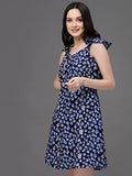 Oomph! One Piece For Women Blue - Md671,Dark Blue,Dark Blue,L