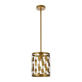 Living District Levante 1-Light Mid-Century Metal Pendant In Brass Finish