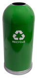 Ergode Dometop Recycling Containers - Touchless Disposal, Stainless Steel Bottom Band, Galvanized Liner, Recycle Decal - Durable