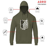 Adro Men'S Cotton Neck Hooded Sweatshirt (H22-2-Winn-Ol_Olive_L)