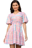 Leriya Fashion One Piece Dress For Women| Midi Dress For Women| Birthday Dress For Women (X-Large, Pink)