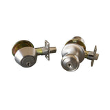 Design House 728683 Terrace 6Way Universal Entry Door Knob and Single Cylinder Deadbolt Satin Nickel