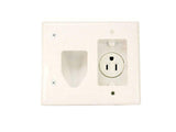 Low Voltage Cable Wall Plate White
