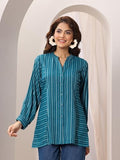 Libas Women'S Cotton Blend Straight Kurtis (29356O_Teal_Xxl)