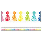 Carson Dellosa CD-108361-6 Schoolgirl Style Tassel Straight Borders - Pack of 6