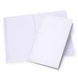 Gartner Studios Pearl White Bifold Wedding Program, Print at Home, 8.5 x 11 Unfolded, 50 Count, Pearl White Border (61407)