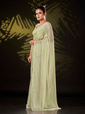 Womanista Womens Striped Polyester (Ti_3362_Green) Green M