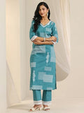 Libas Women'S Cotton Kurta Sets (400541_Blue_Xxl)