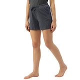 Enamor Essentials Women's Mid Rise Relaxed Fit Thigh Length Breathable Pure Cotton Shorts with 2 Side Pockets - E062(E062-Blue Night-M),Blue Night