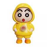 HRJP 3 pcs Plastic Shinchan Face Changing Doll Key Holder Cartoon Anime Keychain for Men Boys Kids Gift Yellow Durable Plastic K