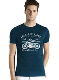Adro Men'S Regular Fit T-Shirt (Rnr-M-Ame-Sb-L_Steel Blue_Large)