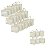 Rishabh Overseas Jute Bags for Women, Pack of 36 | Eco Friendly Bag with Front Transparent Window | Reusable Tote with Comfortab