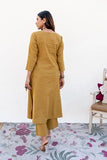 Gosriki Women'S Rayon Viscose Printed Straight Kurta With Pant & Dupatta (Purika Yellow-Vks01-Gs_M_Yellow_Medium),Yellow,,B0DWFLBVGG