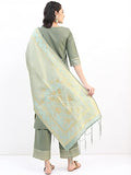 Ketch Polyester Womens Kurta&Duppatapalazzo (Khk3000061_Green Green S