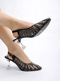 Shoetopia Pointed Toe Stylish Black Pumps For Women & Girls /Uk6-Eu39,Black,6,B0CK5HMVS7