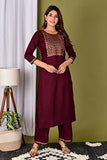 Gosriki Women'S Cotton Straight Solid Kurta With Pant & Dupatta (Pisa New Maroon_S-Go_Maroon_Small),Maroon,,B0B1WSB16D