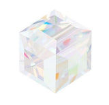 50pcs Adabele Austrian 8mm Faceted Cube Crystal Loose Beads Clear AB Compatible with Swarovski Crystals Preciosa 5601 SSC802
