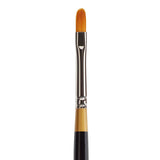 KINGART Premium Original Gold 9500-4 Filbert Series Artist Brush, Golden Taklon Synthetic Hair, Short Handle, for Acrylic, Water