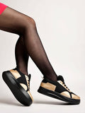 Shoetopia Women'S Sneakers Golden,Golden,5,B0CMXQCYY5