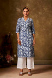 Kurta Set For Women || Women Kurta Set || 2pic Kurta For Women (Kurta 86-90) (Blue, M)