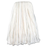 Boardwalk BW2020 Nonwoven Cut End Edge Mop Rayon/Polyester #20 White 12/Carton