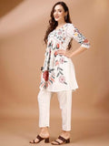 Womanista Women'S Rayon Embroidered Set (Co-Ords_9042_Off White_S)