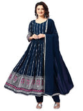 Wedani Georgette Embroidered Anarkali Kurta For Women (In Alpha M Regular Blue),BLUE,M