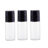 Wresty 25 Pcs Clear Glass Mini Roll On Bottles Empty Essential Oil Roller Ball Bottles Perfume Lip Blam Cosmetic Sample Vials Ro
