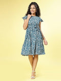 Oomph! Women'S Western & Fusion Wear Western Dresses For Women Blue - Md802,Teal Blue,Teal Blue,M