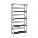 Convenience Concepts Omega 5 Tier Bookcase, Driftwood Shelves / White Frame