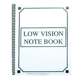 Low Vision Notebook Bold Lines White Paper