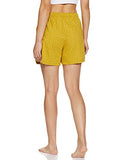 Enamor Essentials Womens Mid Rise Relaxed Fit Thigh Length Breathable Pure Cotton Shorts With 2 Side Pockets - E062-(E062_Square