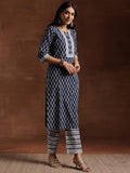 Libas Women'S Pure Cotton Kurta Set (366320R Blue Xs