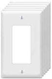 ZEFTV Decorator Wall Plates 1-Gang Switch Outlet Electrical Cover Plate Unbreakable Thermoplastic Faceplate for Light Receptacle