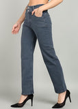 Nifty Women'S Denim Stretchable 2-Button Straight Fit Jeans (1472_Gry_32_Grey_32)