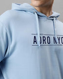 Adro Men'S Cotton Neck Hooded Sweatshirt (H24-Adro-Sk_Sky Blue