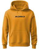 Adro Mens Hoodies With Hail The Dragon Puff Backside Printed, 100% Cotton 340Gsm. (H23-M-Dra-Mu_Mustard_Xl)