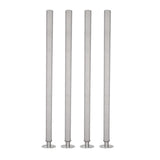 AmGood Galvanized Steel Leg for Work Tables | Set of 4 Legs (39 Legs 4 Pack, Flanged Feet)