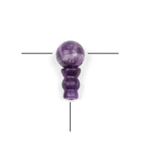 Cherry Blossom Beads Matte Amethyst 10mm Guru Bead with 7x10mm Tower - 3 Sets per Bag