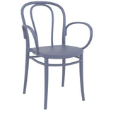 Compamia Victor XL Resin Outdoor Arm Chair Dark Gray (Set of 2)