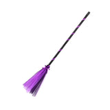 Reicyfang Halloween Witch Broom, Broomstick Costume Accessory, Cosplay Props, Realistic Wizard Flying Stick for Decoration (Purp