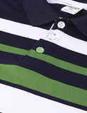Eyebogler Men Regular Fit T-Shirt T285Hs_White Navy Green_L_White, Dark Navy Blue, Green_L