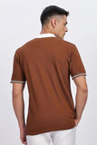 ADRO Polo T Shirt for Men | Plain Polo T-Shirt | 100% Cotton Polo Tshirt | Regular Fit Polo| Available in Plus Size Polo (in Alpha L Regular Brown),Brown