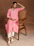 Libas Women'S Viscose Rayon A-Line Kurta (29201_Pink Pink S