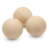 3-1/2 inch Round Wooden Balls for Crafts Bag of 3 Unfinished and Smooth Round Birch Hardwood Balls and Wooden Spheres by Woodpec